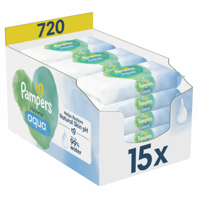 Pampers Harmonie Aqua billendoekjes - 720 stuks