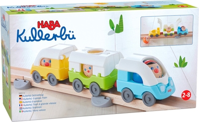 HABA Kullerbü Knikkerbaan Sneltrein - 5-delig