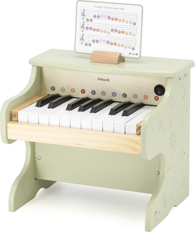 PolarB Houten Kinderpiano met Geluid en Muziekboekje – Educatief Muziekspeelgoed 3+