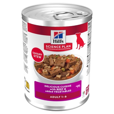 Dubbelpak 24x363g Hill's Science Plan Adult Stoofpot met Rund Natvoer voor Honden - natvoer honden