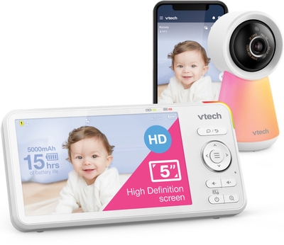 Vtech RM5756 - Babyfoon met camera - app - nachtlamp - lokale opname - wandhouder - monitor - wifi