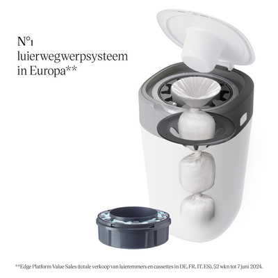 Tommee Tippee Twist & Click Luieremmer Cotton White