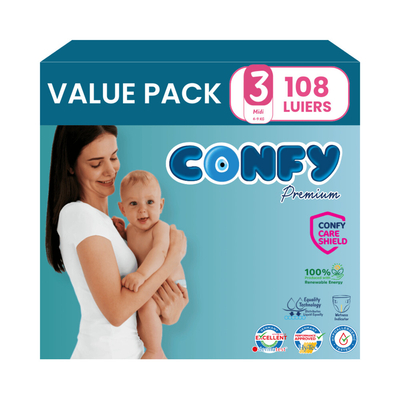 Confy  luiers maat 3 - 108 stuks