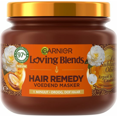 3x Garnier Loving Blends Argan- en Cameliaolie Haarmasker 340 ml