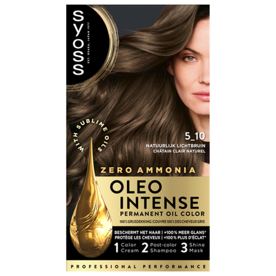 2x Syoss Oleo Intense Haarverf 5-10 Cool Bruin