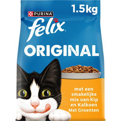Felix Original kip en kalkoen met groenten Kattenbrokken 1,5 kg