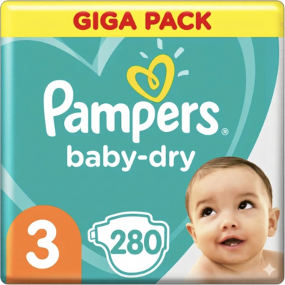 Pampers Baby Dry  luiers maat 3 - 280 stuks