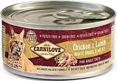Carnilove Cat Can Chicken & Lamb 100 gram -  - Katten droogvoer kattenbrokken