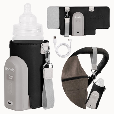 Lionelo Thermup Go Evo Flessenwarmer - Mobiel - 5 Temperatuurniveaus - USB-C Opladen - Tot 9 Uur Warmte - Geschikt voor Glas en Plastic