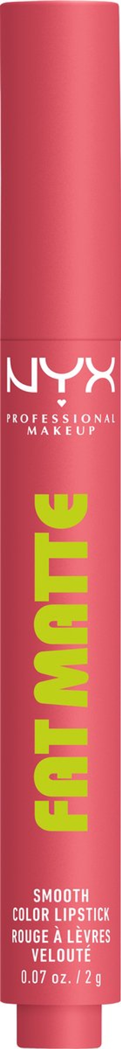 NYX Professional Make Up Fat Matte Lipstick - Comfortabele matte finish - Niet-uitdrogend gevoel - Pink Puff - 3.5g
