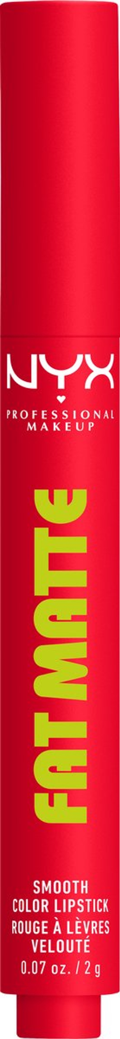 NYX Professional Make Up Fat Matte Lipstick - Comfortabele matte finish - Niet-uitdrogend gevoel - Fuzzy Flame - 3.5g