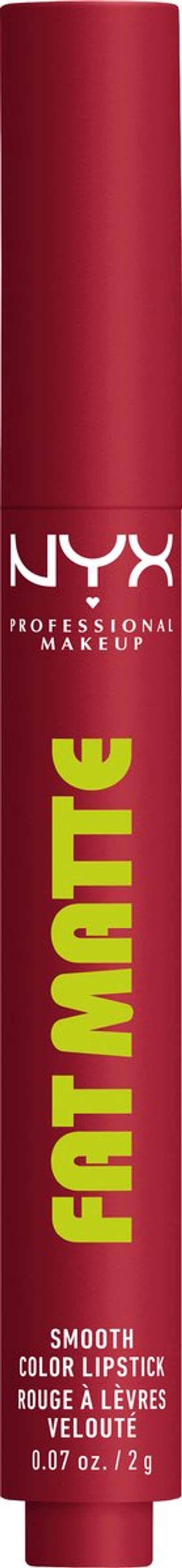 NYX Professional Make Up Fat Matte Lipstick - Comfortabele matte finish - Niet-uitdrogend gevoel - Plushin Plum - 3.5g