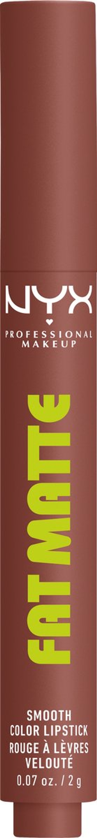 NYX Professional Make Up Fat Matte Lipstick - Comfortabele matte finish - Niet-uitdrogend gevoel - Toasty Taupe - 3.5g