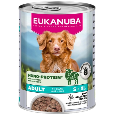 Voordeelpakket: 24x 400g Eukanuba Special Care Adult Mono-Protein mit Lamm Hundefutter nass - natvoer honden