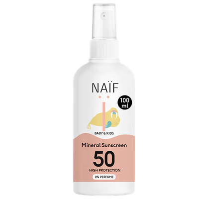 2e product 50% korting | Naïf Baby & Kids Minerale Zonnebrandspray SPF50 - 100ml