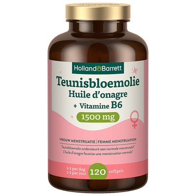 Holland & Barrett Teunisbloemolie + Vitamine B6 1500mg - 120 stuks