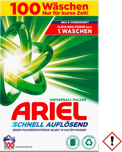 Ariel  wasmiddel witte was - 100 wasbeurten