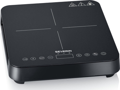 Severin KP 1025 Inductiekookplaat – 1-Pits – Ø22 cm – 10 Vermogensstanden – Touchbediening – Timer - Zwart