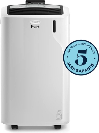De’Longhi Pinguino PAC EM90 Silent - Mobiele airconditioner met Silent-technologie en krachtige ontvochtiging - Ruimtes tot tot 90 m3- Wit
