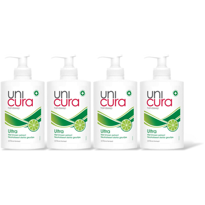 Unicura Ultra antibacterieel handzeep 4-pack Vloeibare zeep 4 stuks