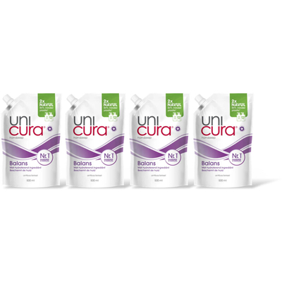 Unicura Handzeep balans refill 4-pack Vloeibare zeep 4 stuks