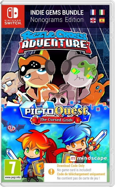 Indie Gems Bundle: Piczle Cross Adventure + PictoQuest: Puzzle (Code in a Box) Nintendo Switch