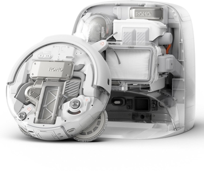 DJI Romo P (Water Tank Version) - Robotstofzuiger met dweilfunctie - Geschikt voor huisdierharen - 25.000 Pa zuigkracht - Obstakeldetectie op millimeter niveau - Transparant design