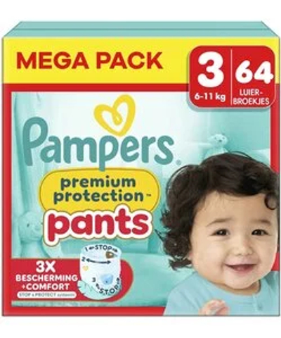 Pampers Premium Protection Pants  luierbroekjes maat 3 - 64 stuks