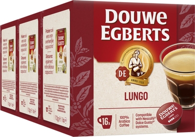 Douwe Egberts Lungo Dolce Gusto Koffiecups - 3 x 16 stuks