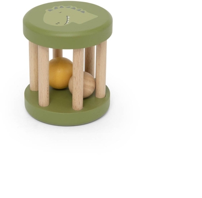 Trixie Houten rollende rammelaar Mr. Dino – 6m+ – FSC hout - Leuk als Kraamcadeau