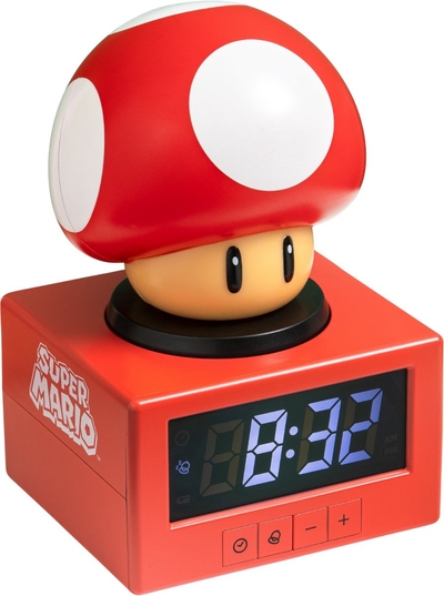 Super Mario Super Mushroom Icon Alarm Clock – Digitale Wekker met Nachtlampje, Officieel Nintendo‑Product- Paladone