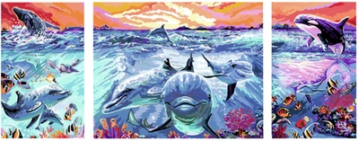 Ravensburger CreArt Dolphins at sunset - Schilderen op nummer voor volwassenen