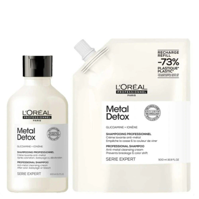 L'Oréal Professionnel Metal Detox Shampoo Refill Set- 300+500ml