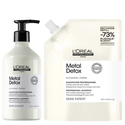 L'Oréal Professionnel Metal Detox Shampoo Refill Set- 2x500ml