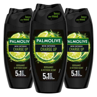 3x Palmolive Men Douchegel 5in1 Charge Up 250 ml