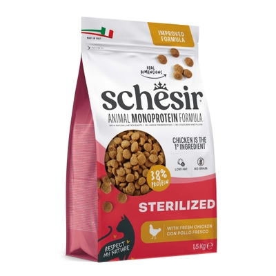 Schesir Sterilized & Light met kip - Voordeelpakket: 3 x 1.5 kg - kattenbrokken
