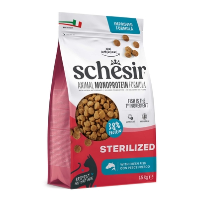 Schesir Sterilized met Vis Kattenvoer - 1.5 kg - kattenbrokken