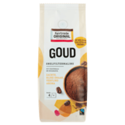 Fairtrade Original Goud Snelfiltermaling 250 gram filterkoffie