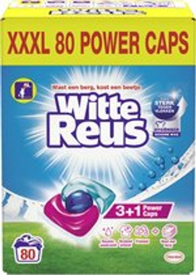 Witte Reus  wascapsules witte was - 80 wasbeurten