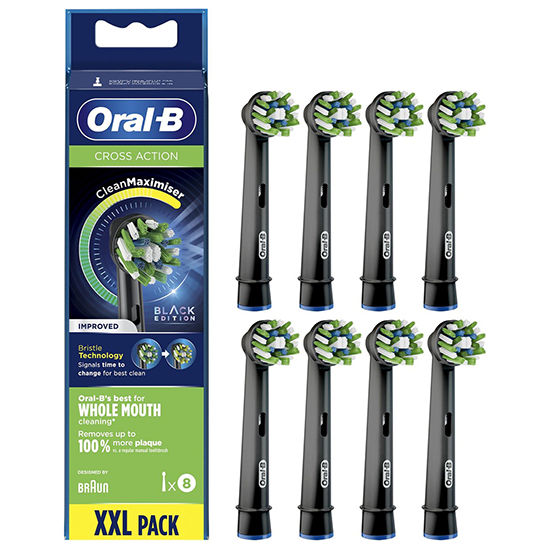 Oral-B CrossAction Black - 8 opzetborstels