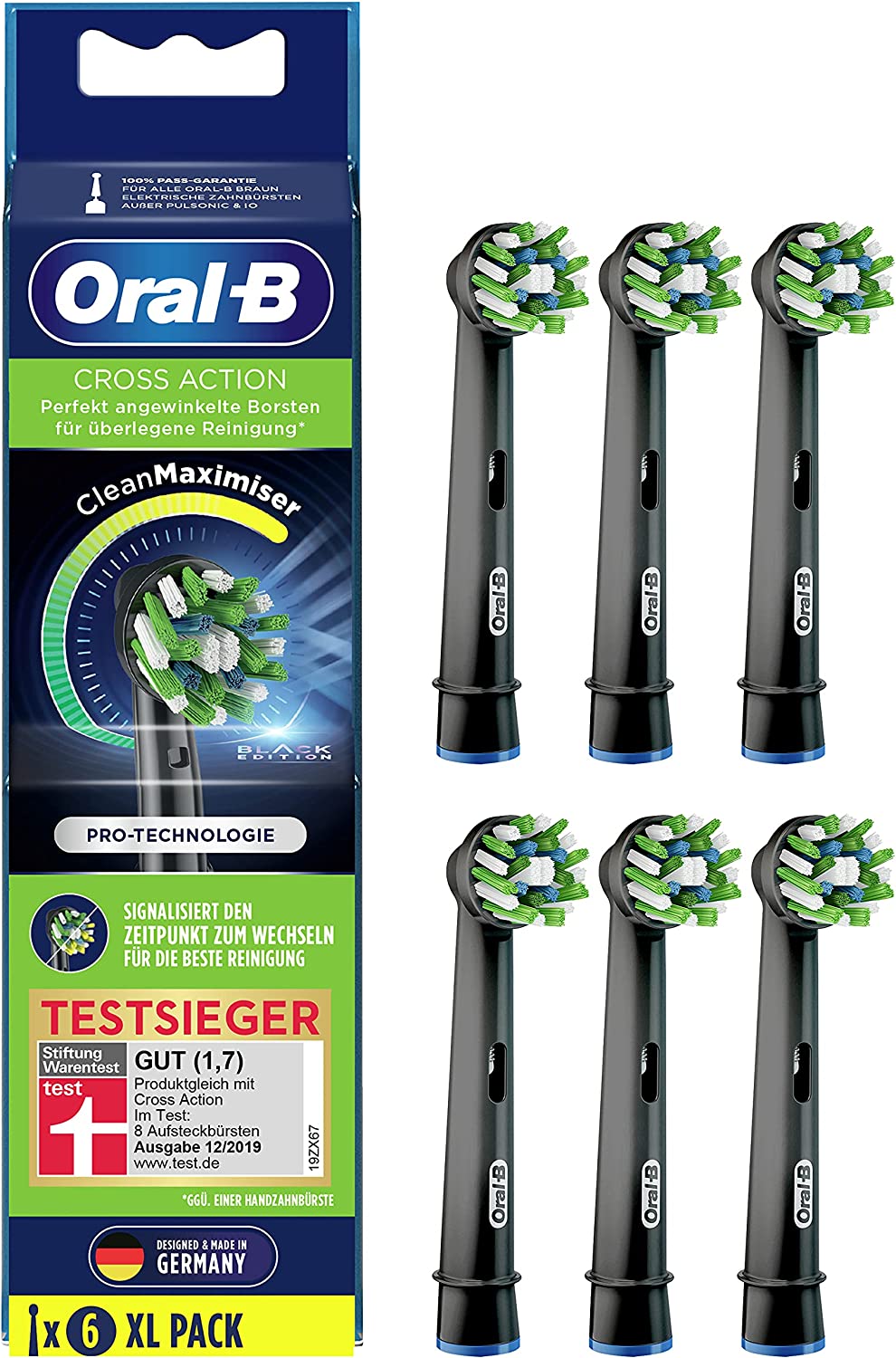Oral-B CrossAction Black - 6 opzetborstels