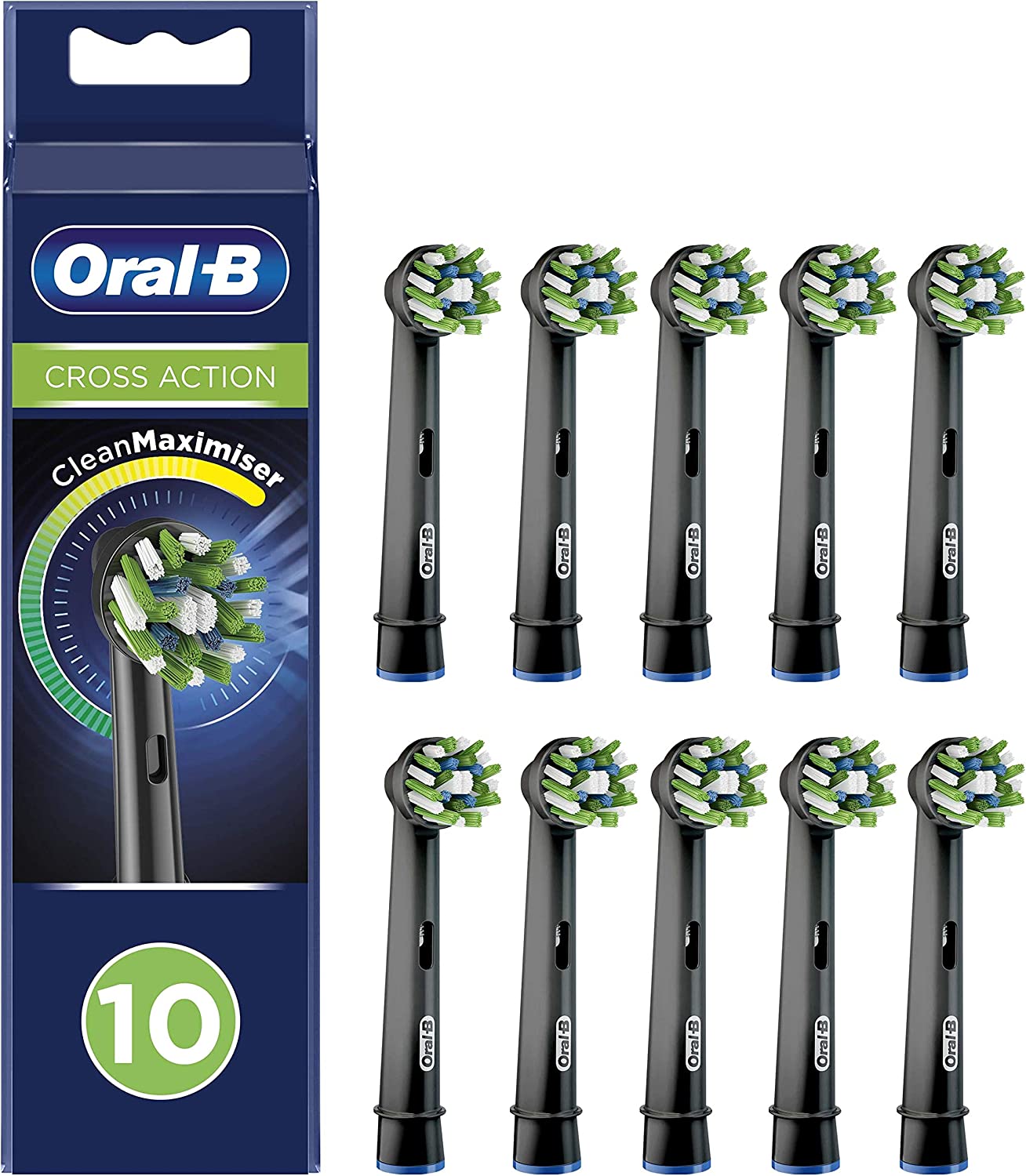 Oral-B CrossAction Black - 10 opzetborstels