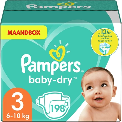 Pampers Baby Dry  luiers maat 3 - 198 stuks