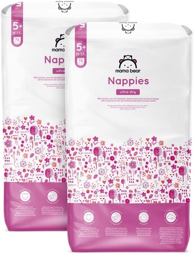 Mama Bear  luiers maat 5 plus - 144 stuks