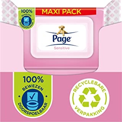 Page Sensitive vochtig toiletpapier - 444 doekjes