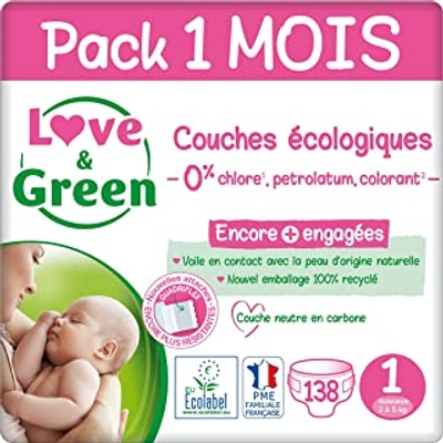 Love & Green  luiers maat 1 - 138 stuks