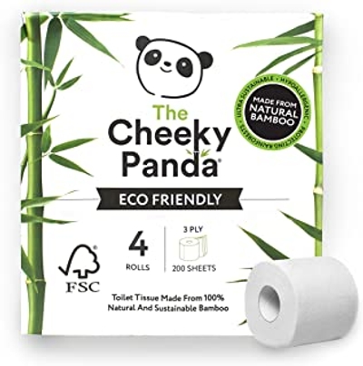 Cheeky Panda 3-laags toiletpapier - 4 rollen