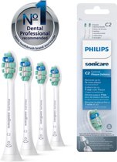 Philips Sonicare C2 Optimal Plaque Defence  opzetborstels - 4 stuks