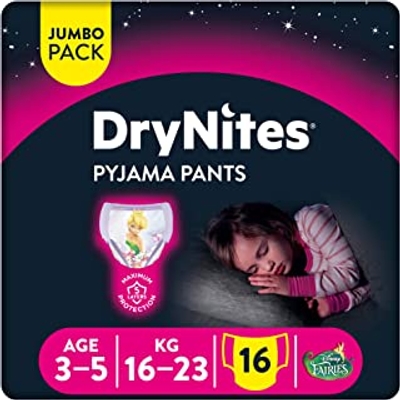 Huggies DryNites Pyjama Pants meisjes 3-5 jaar - 16 stuks