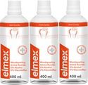 Elmex Anti-Cariës Mondwater - 3x 400 ml - Voordeelverpakking